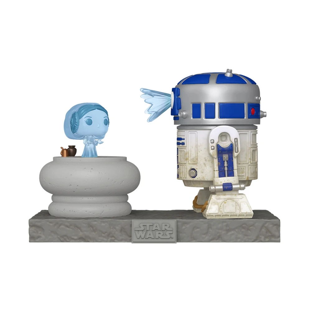 POP! Star Wars Deluxe R2-D2 and Princess Leia Hologram 