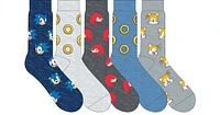 Sonic Trio & Rings Socks, 5 pack 