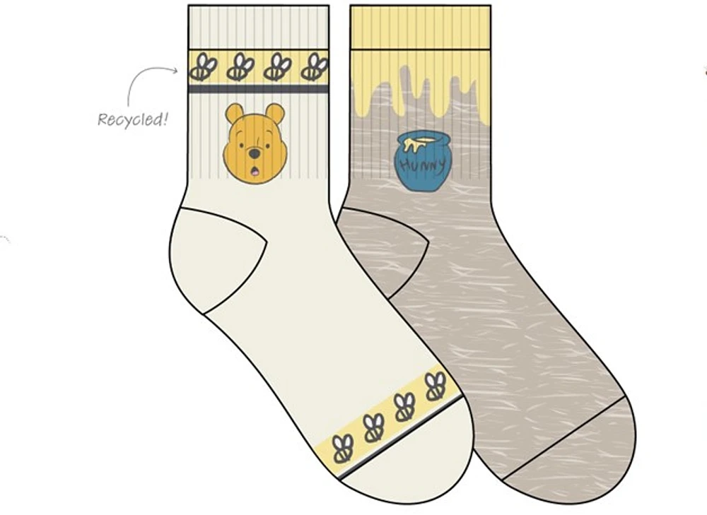 Winnie the Pooh Honey Socks, 2 pack 