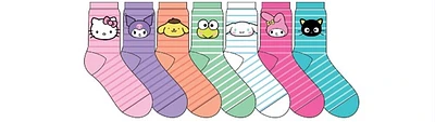 Chaussettes rayées Hello Kitty & Friends, lot de 7 