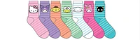 Hello Kitty & Friends Striped Socks, 7 pack 