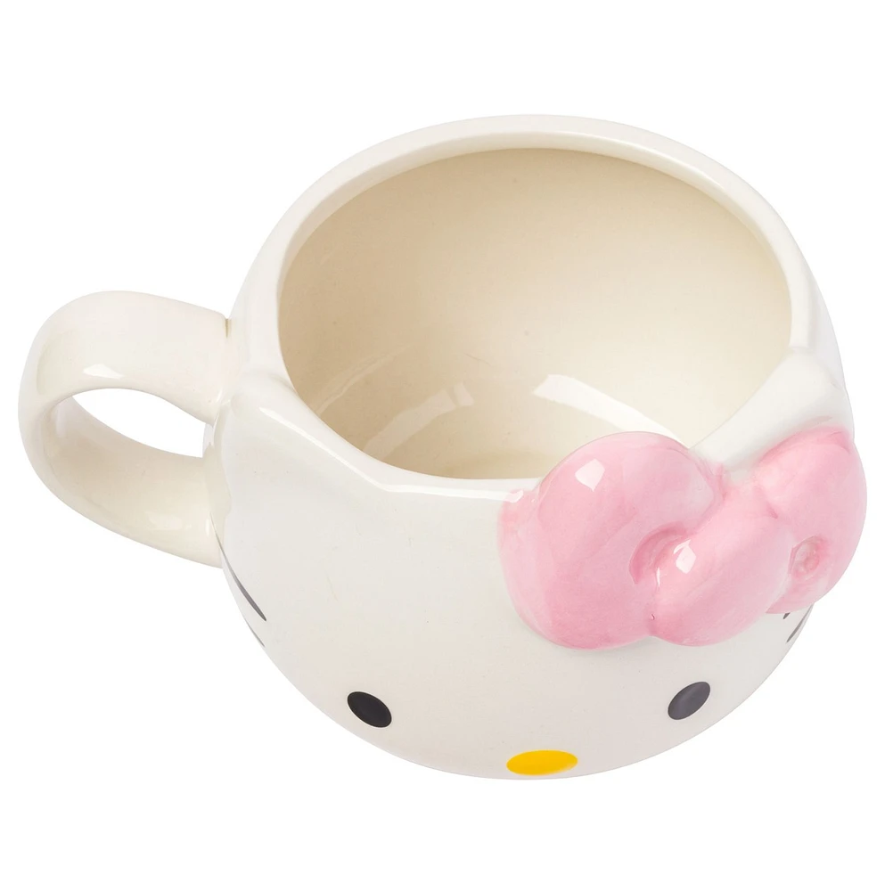 Tasse sculptée avec nœud rose Hello Kitty 