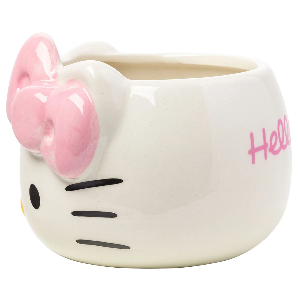 Tasse sculptée avec nœud rose Hello Kitty 