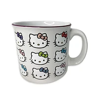 Tasse Hello Kitty avec visages et nœuds pailletés 
