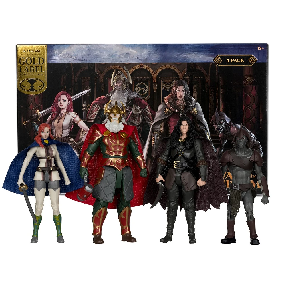 The Lord of Rings: The War of the Rohirrim 4-Inch Action Figure Gold Label 4 pack  