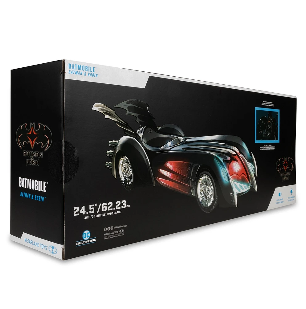 DC Multiverse Batmobile (Batman & Robin) 24.5in Long Vehicle with Lights and Sound 