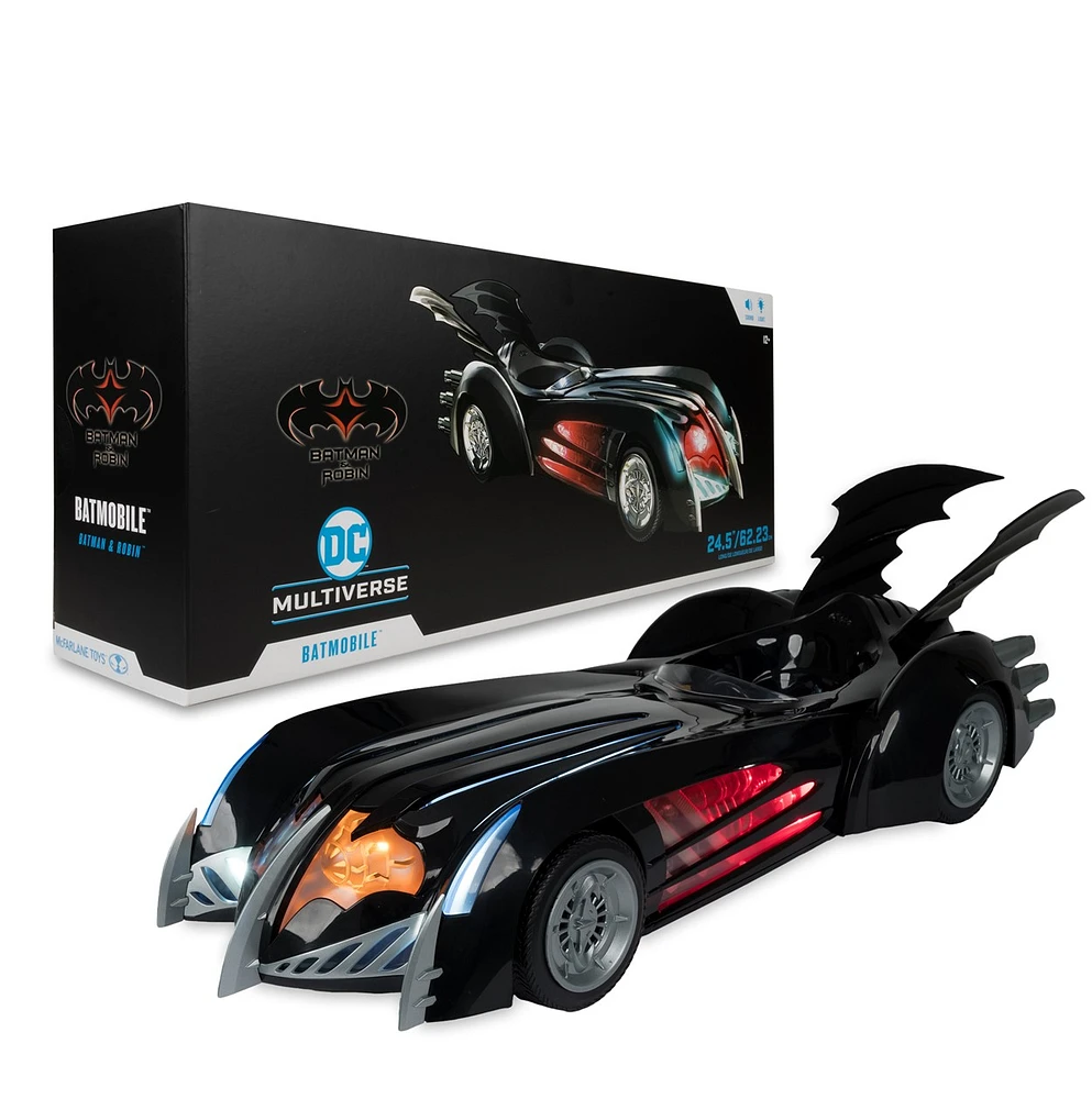 DC Multiverse Batmobile (Batman & Robin) 24.5in Long Vehicle with Lights and Sound 