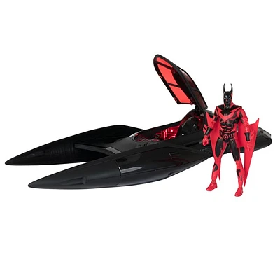 DC Multiverse Batman & Batmobile (Batman Beyond) Gold Label Vehicle with Lights and Sound 