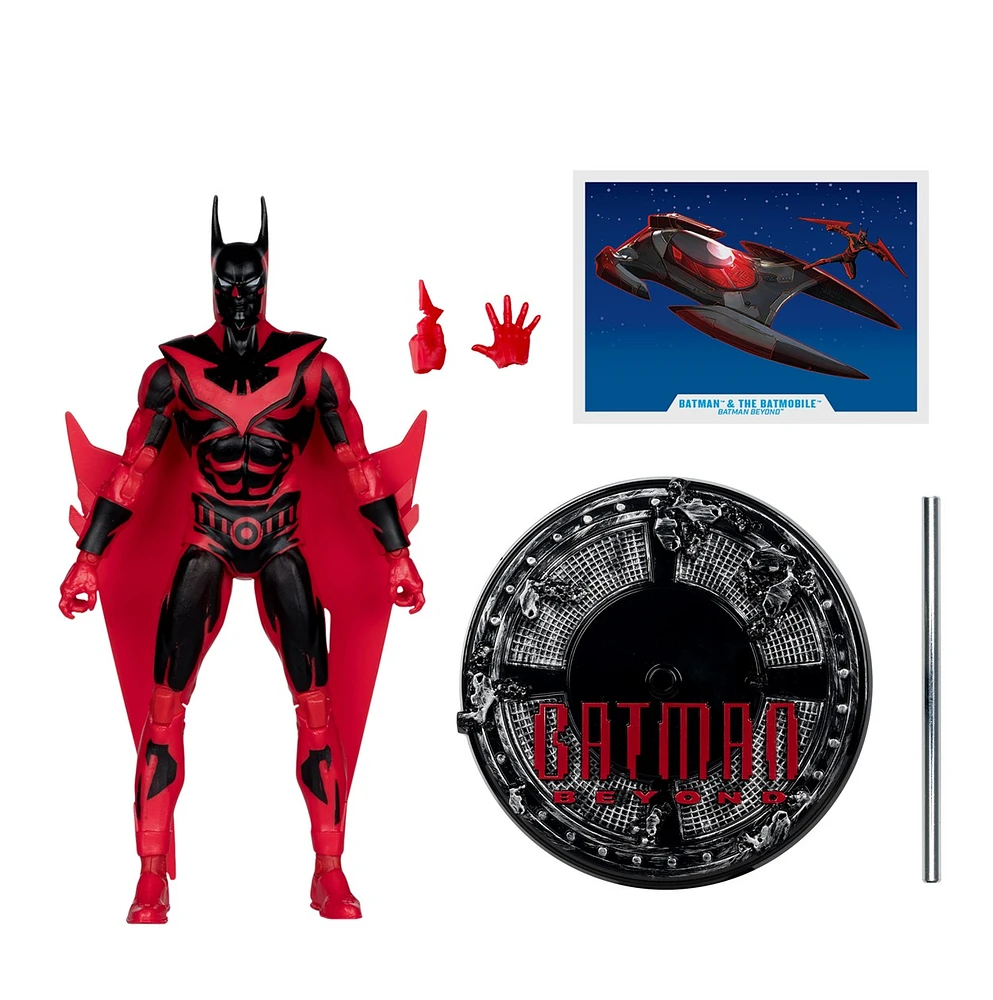 DC Multiverse Batman & Batmobile (Batman Beyond) Gold Label Vehicle with Lights and Sound 
