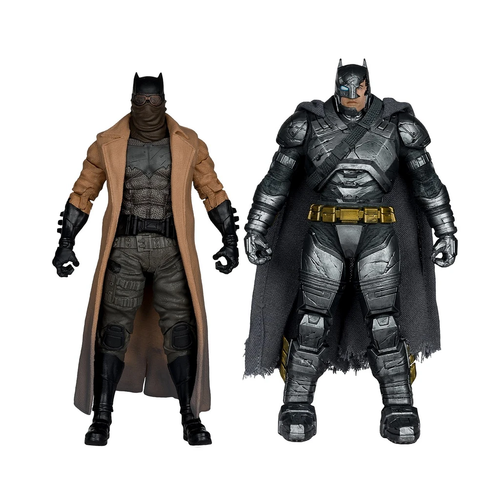 DC Multiverse Batman (Knightmare) & Batman (Armor Suit) (Batman v Superman) 7-Inch Figure McFarlane Collector Edition 2pk #2 Gold Label
