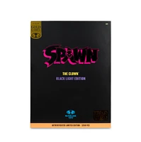 Spawn The Clown Black Light Edition 7in Action Figure Gold Label 
