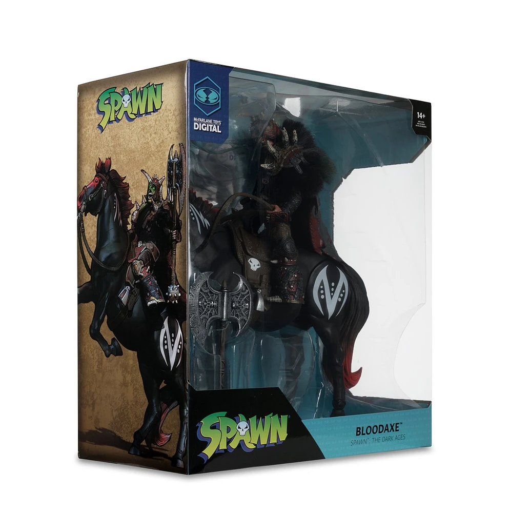 Bloodaxe with Horse (Spawn: The Dark Ages) 7-Inch Action Figure 2 pack with McFarlane Toys Digital Collectible