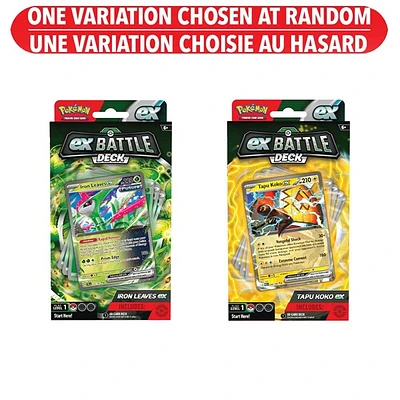 Pokémon Trading Card Game Tapu Koko ex or Iron Leaves ex Battle Deck Assortie – Une variation choisie au hasard