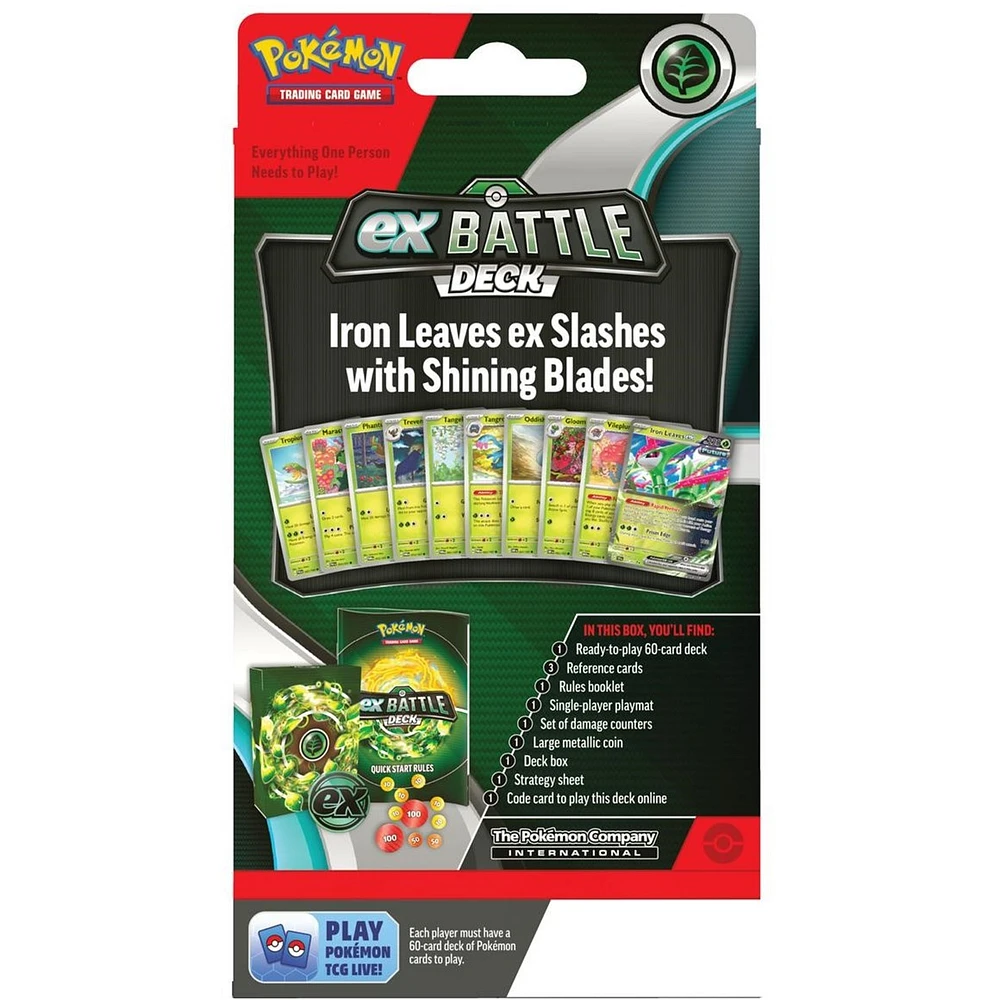 Pokémon Trading Card Game Tapu Koko ex or Iron Leaves ex Battle Deck Assortie – Une variation choisie au hasard