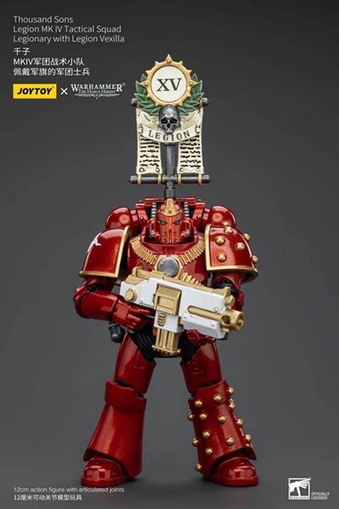 Warhammer The Horus Heresy Action Figure 1/18 Thousand Sons Legion MK IV Tactical Squad Legionary With Legion Vexilla