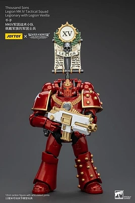 Warhammer The Horus Heresy Action Figure 1/18 Thousand Sons Legion MK IV Tactical Squad Legionary With Legion Vexilla