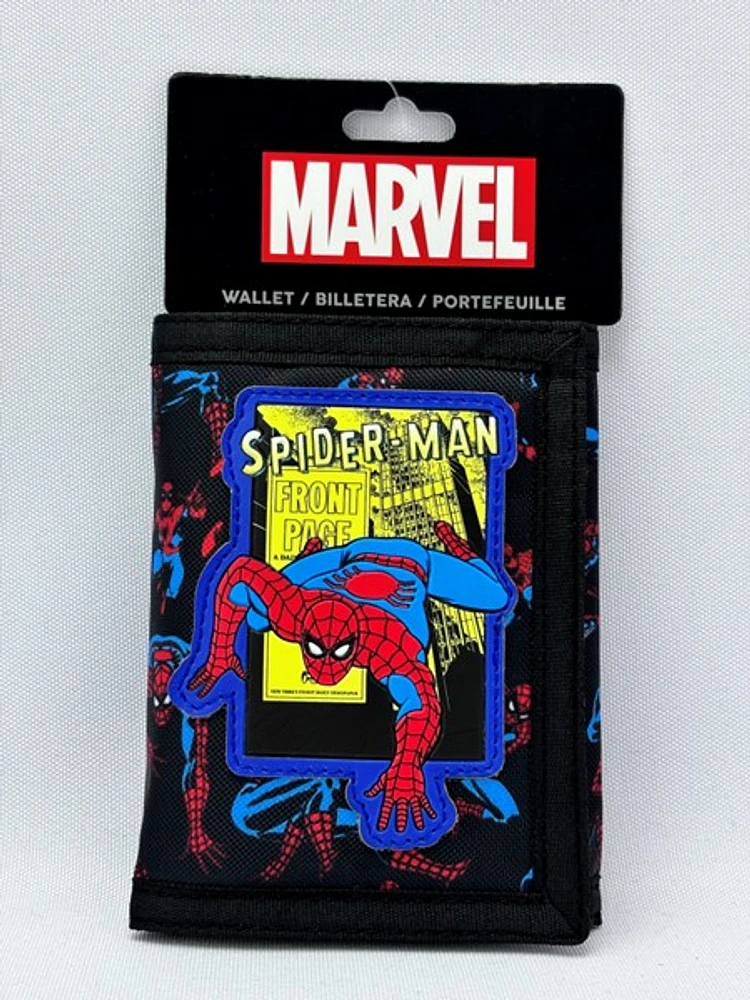 Portefeuille noir imprimé Spider-Man