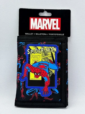 Portefeuille noir imprimé Spider-Man 