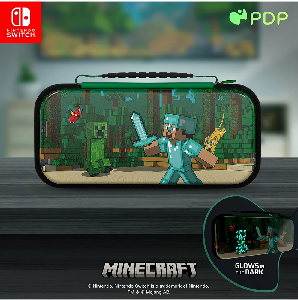 Étui De Voyage Plus Glow Realmz : Bataille Forestière De Minecraft 