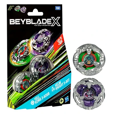 Beyblade X Yell Kong 3-60GB and Helm Knight 5-80T Top Dual Pack Set 