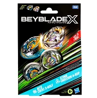 Beyblade X Bite Croc 3-60LF and Sting Unicorn 4-60P Top Dual Pack Set 