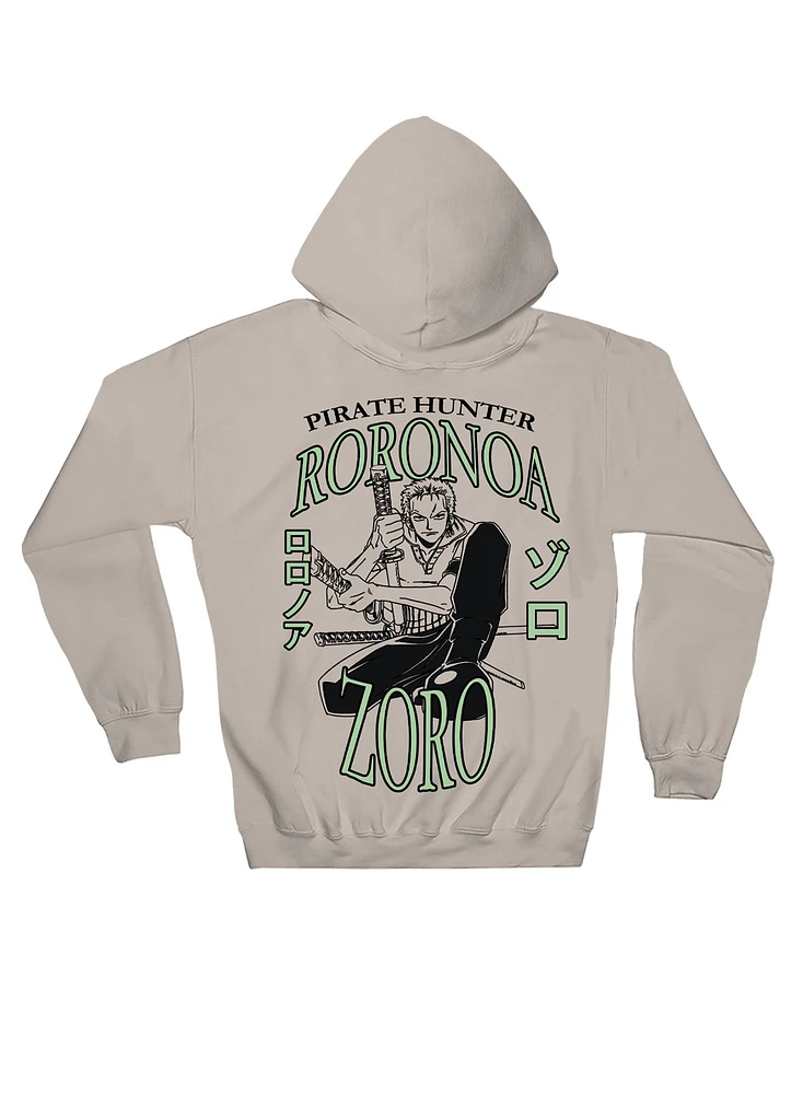 One Piece : Sweat à capuche recto-verso Zoro