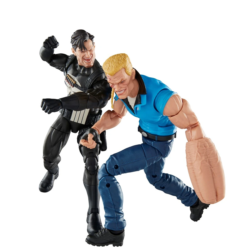 Marvel Legends Series Punisher and Bushwacker, 6" Comics Collectible Action Figure 