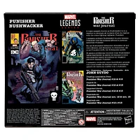 Marvel Legends Series Punisher and Bushwacker, 6" Comics Collectible Action Figure 