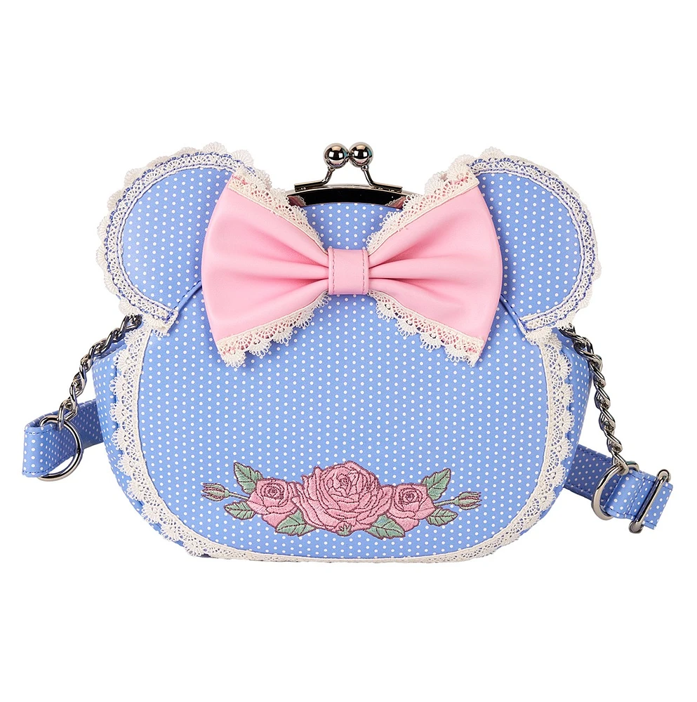 Loungefly : Sac bandoulière Minnie à fleurs et dentelle 