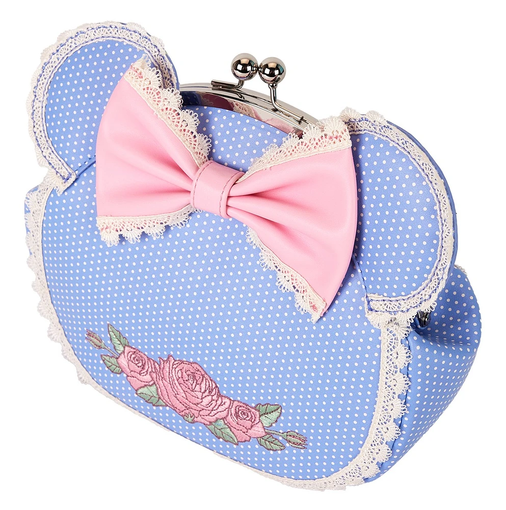 Loungefly : Sac bandoulière Minnie à fleurs et dentelle 