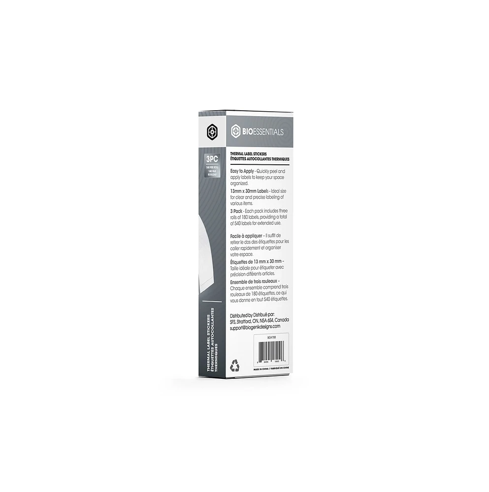Rouleau d'étiquettes Biogenik