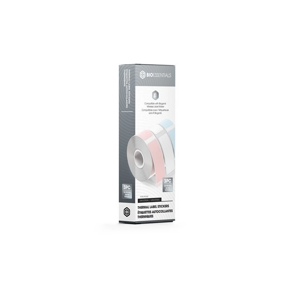 Biogenik Label Maker Roll 3 Pack (Multi Color)