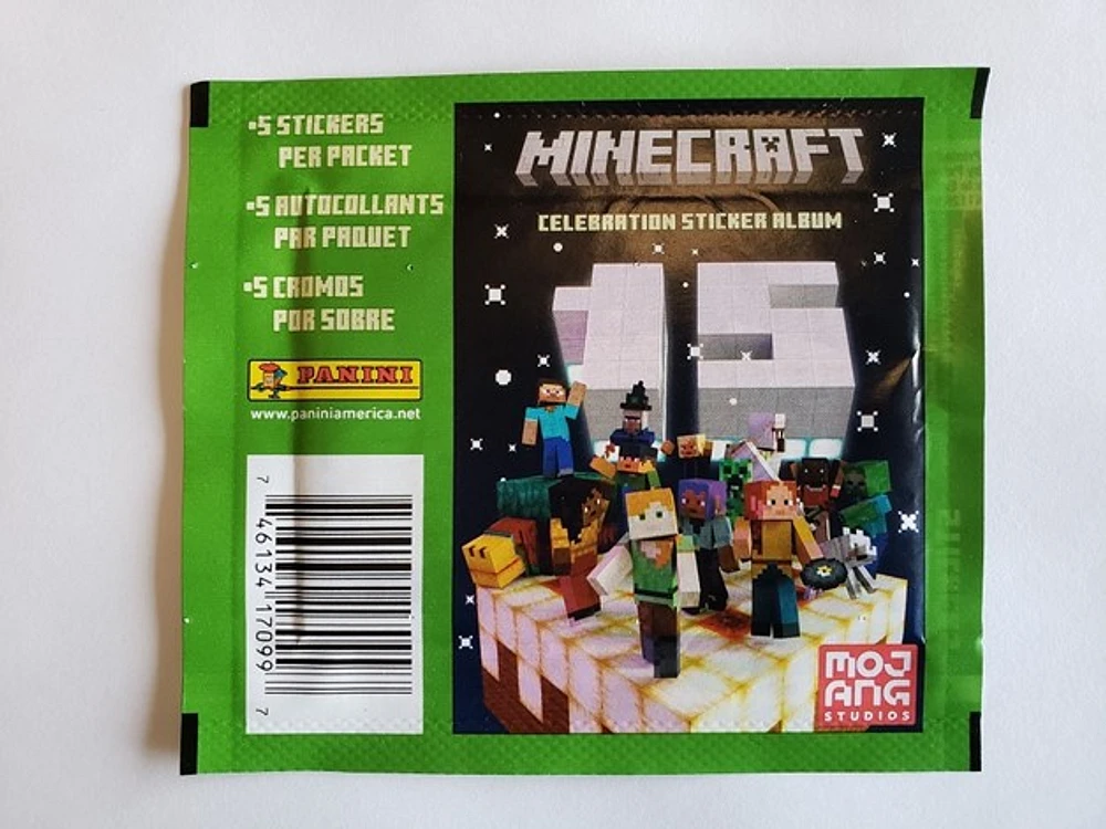 Minecraft Celebration Sticker - 5 stickers per packet 