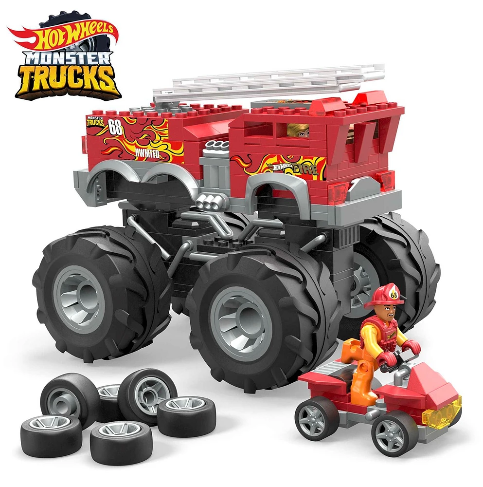 Mega Hot Wheels HW 5-Alarm Monster Truck Building Set - 279pcs 