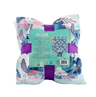 Ensemble de jeté et coussin en peluche Stitch 
