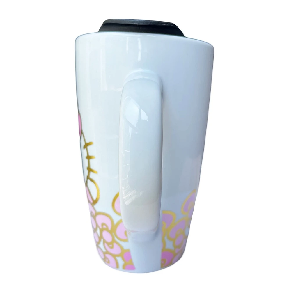 Tasse de voyage Hello Kitty rose et or 