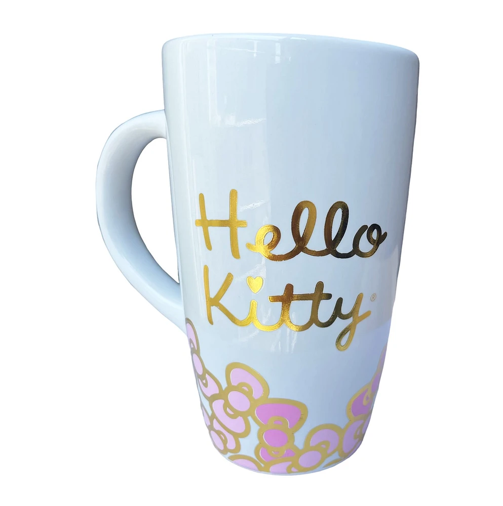 Tasse de voyage Hello Kitty rose et or 