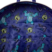 Loungefly: Monsters, Inc. - Sulley, Mike, & Randall Triple Pocket Mini Backpack 