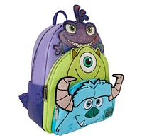 Loungefly: Monsters, Inc. - Sulley, Mike, & Randall Triple Pocket Mini Backpack 