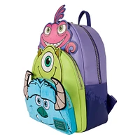 Loungefly: Monsters, Inc. - Sulley, Mike, & Randall Triple Pocket Mini Backpack 