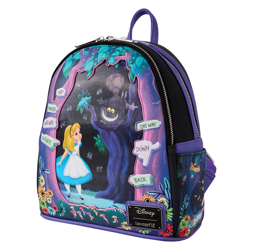 Loungefly: Alice in Wonderland - Tulgey Wood Lenticular Mini Backpack 