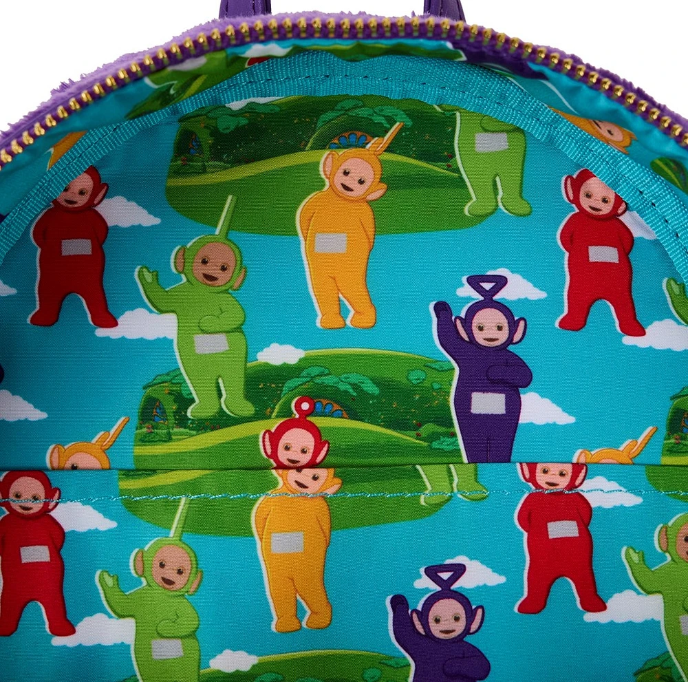 Loungefly: Teletubbies - Tinky-Winky Plush Cosplay Light Up Mini Backpack 