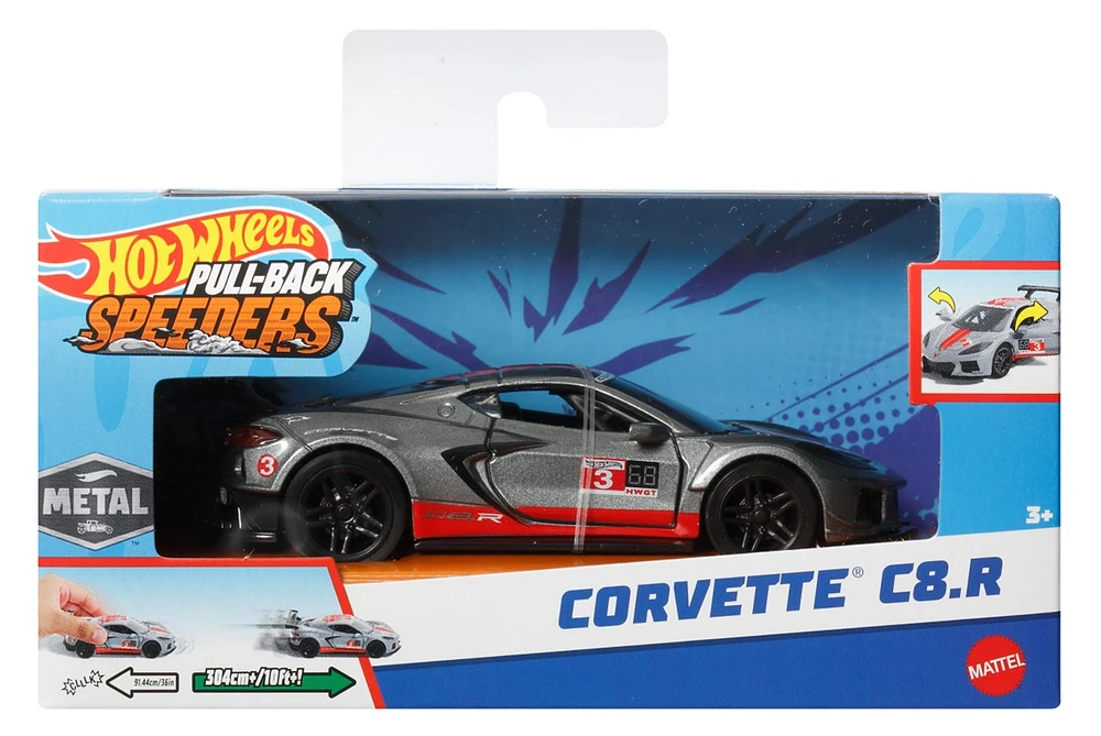 Hot Wheels Pull Back Speeders - Assortie – Une variation choisie au hasard