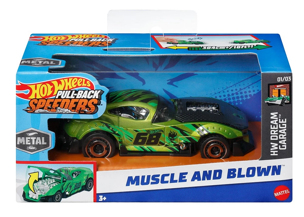 Hot Wheels Pull Back Speeders - Assortie – Une variation choisie au hasard