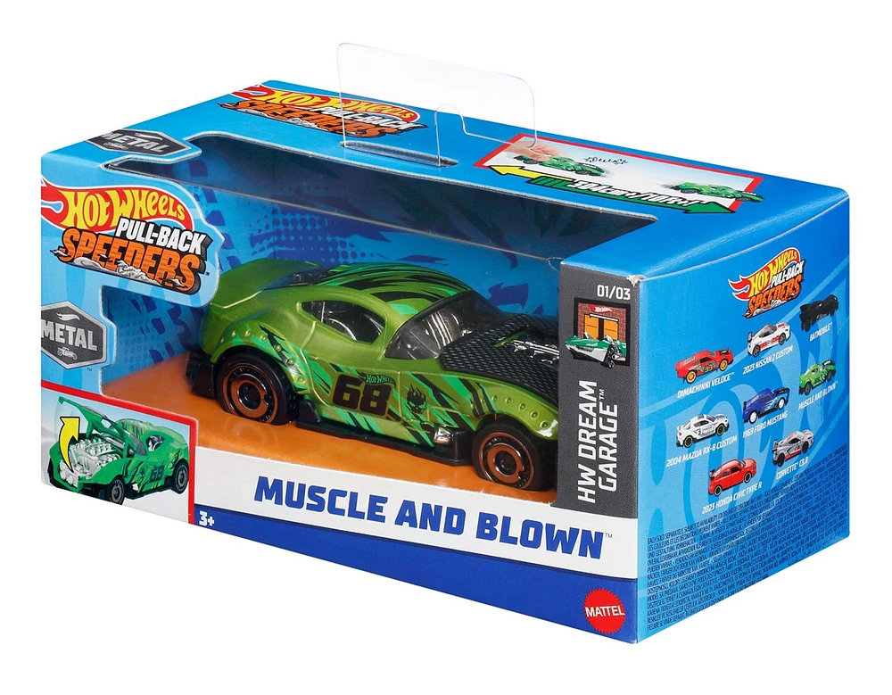 Hot Wheels Pull Back Speeders - Assortie – Une variation choisie au hasard