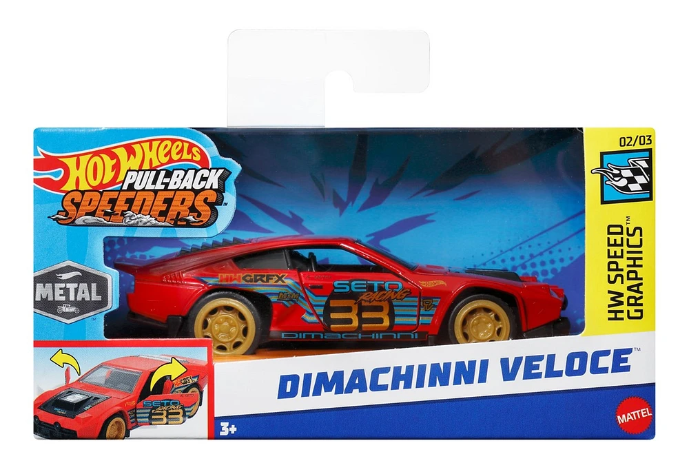 Hot Wheels Pull Back Speeders - Assortie – Une variation choisie au hasard
