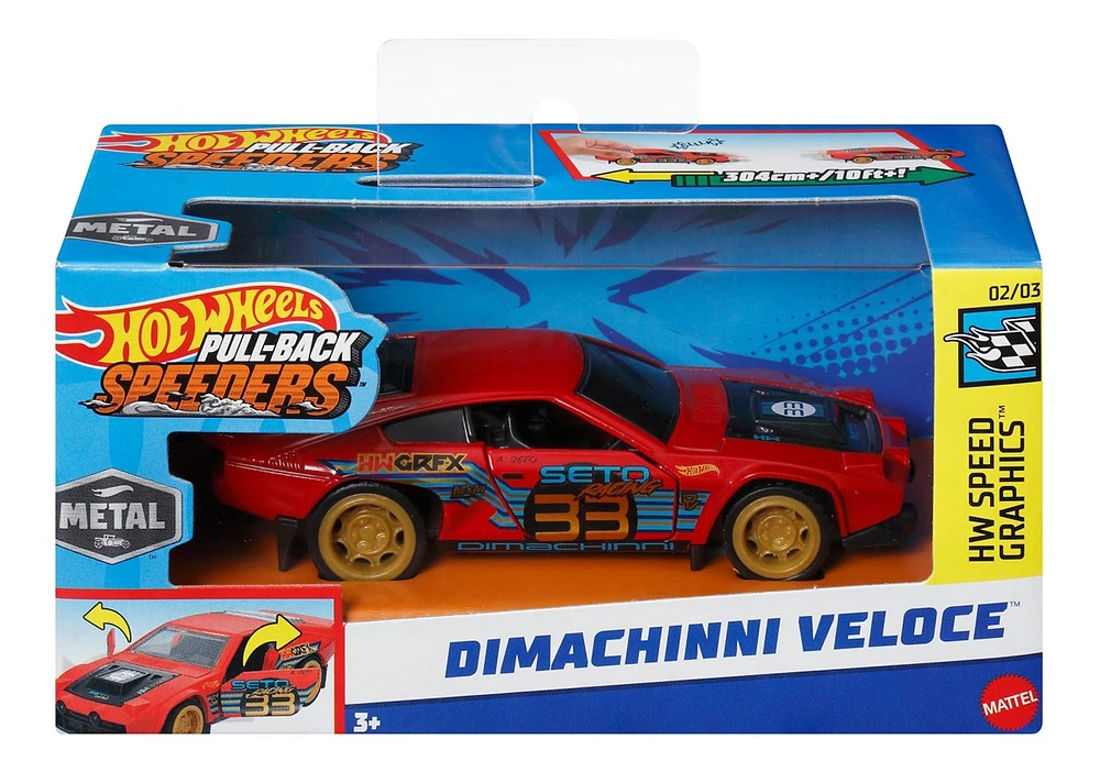 Hot Wheels Pull Back Speeders - Assortie – Une variation choisie au hasard