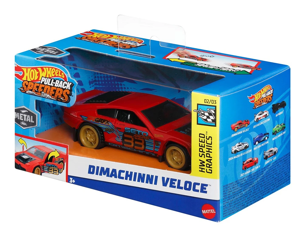 Hot Wheels Pull Back Speeders - Assortie – Une variation choisie au hasard