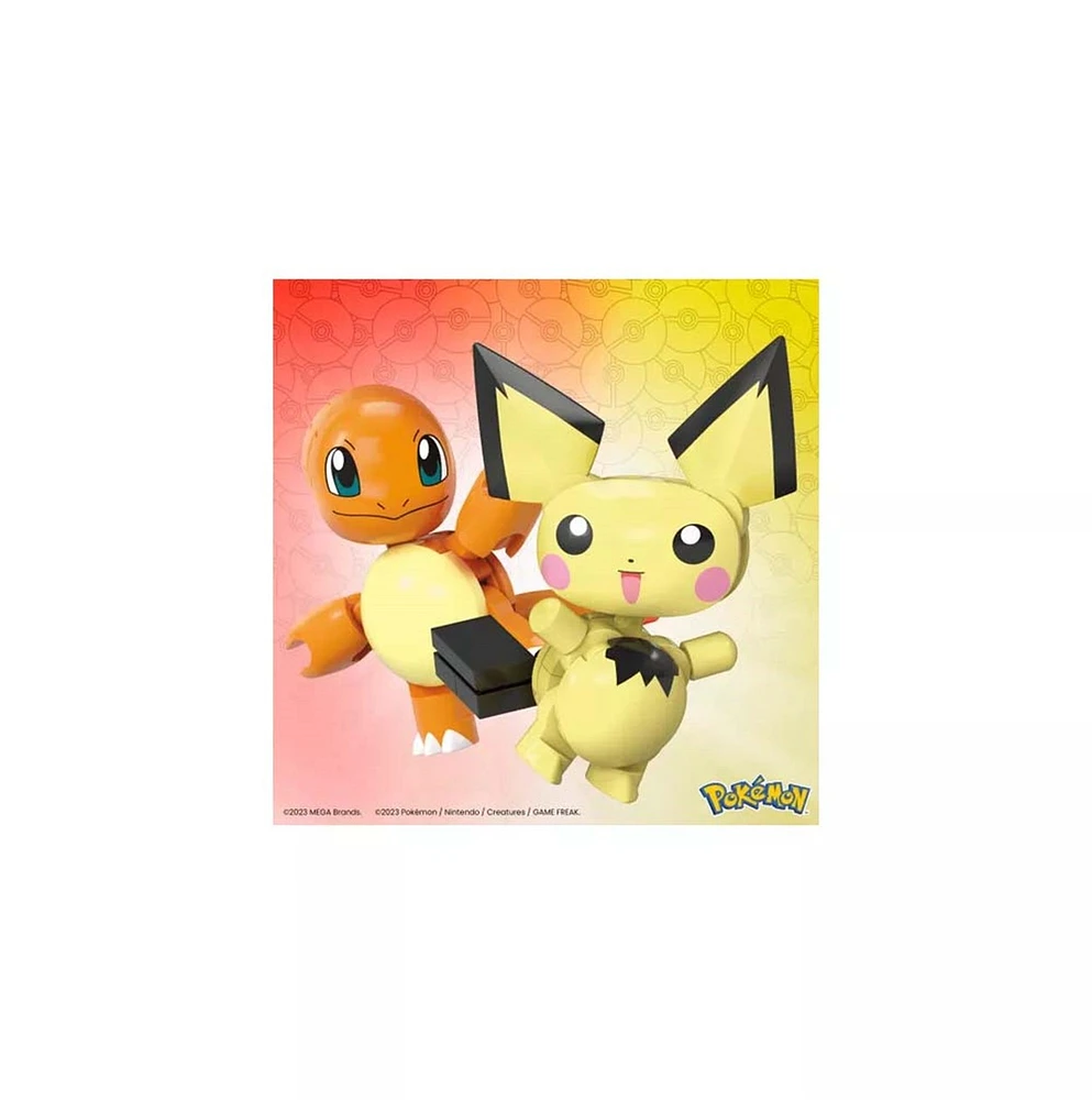 Pokémon Pokeball 2-Pack Charmander & Pichu Building Toy Kit 