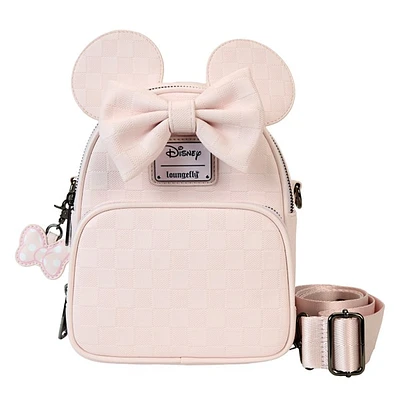 Loungefly : Mini sac à dos et bandoulière convertibles Minnie Ears 